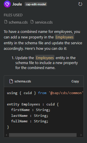 SAP Joule Response